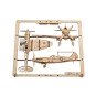 ugears 2 5d avion de chasse mk8 47pcs puzzle 3d mecanique en bois maquette bois puzzle 3d