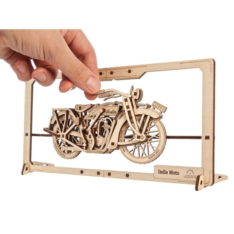 2.5D Indie Moto 42Pcs - Puzzle 3D Mécanique en Bois