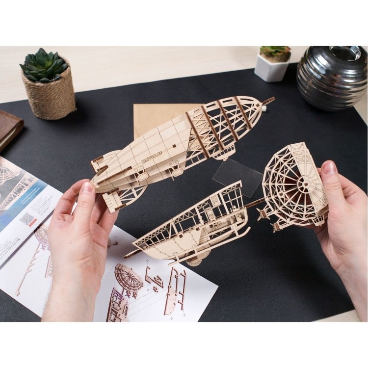 2.5D Loco Steam Express 79Pcs - Puzzle 3D Mécanique en Bois