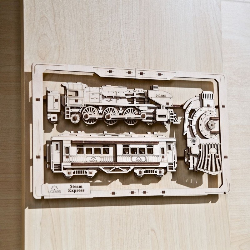 2.5D Zeppelin 49Pcs - Puzzle 3D Mécanique en Bois