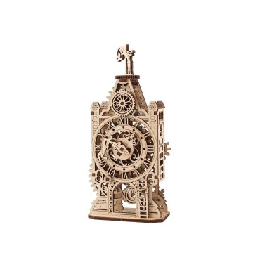 ugears ancien beffroi 44pcs puzzle 3d mecanique en bois maquette bois puzzle 3d