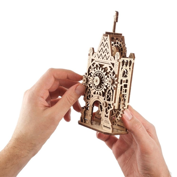 Ancien Beffroi 44Pcs - Puzzle 3D Mécanique en Bois