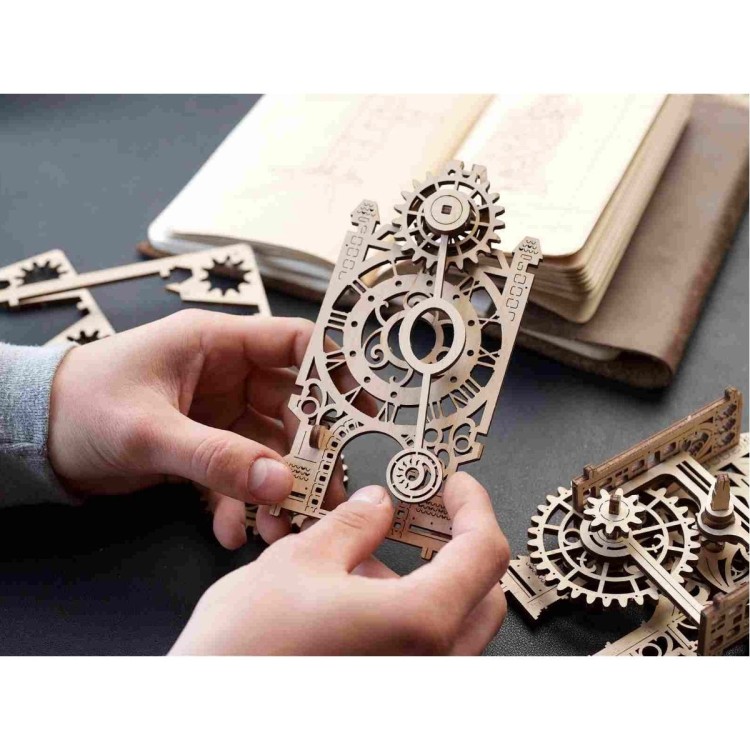 Ancien Beffroi 44Pcs - Puzzle 3D Mécanique en Bois