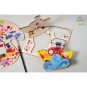 Bateau à Vapeur à Colorier - Puzzle 3D en Bois Rétro