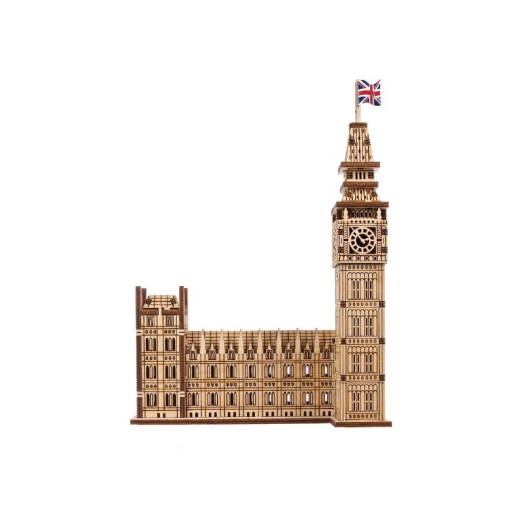ugears big ben 63pcs puzzle 3d mecanique en bois maquette bois puzzle 3d
