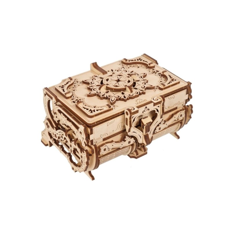 Scatola antica dei spostamenti - scatola di gioielli in legno