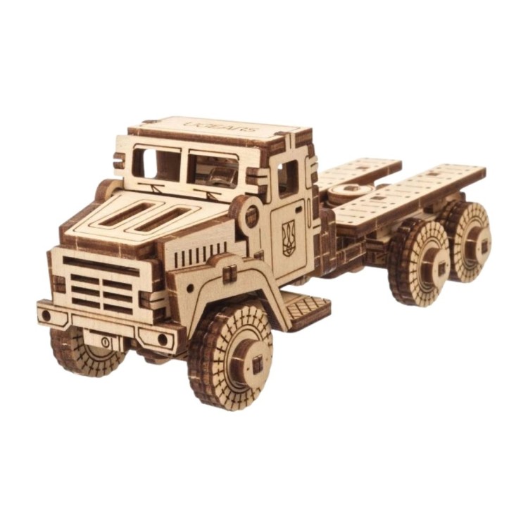 ugears camion militaire 91pcs puzzle 3d mecanique en bois maquette bois puzzle 3d