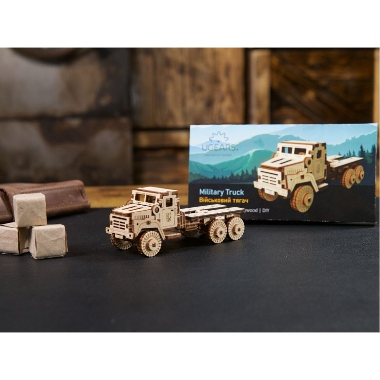 Camion Militaire 91Pcs - Puzzle 3D Mécanique en Bois