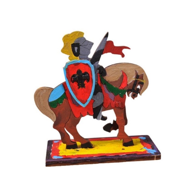 ugears Knight a Color 3D Puzzle di legno Puzzle medievale Formato Medioevale Puzzle 3D