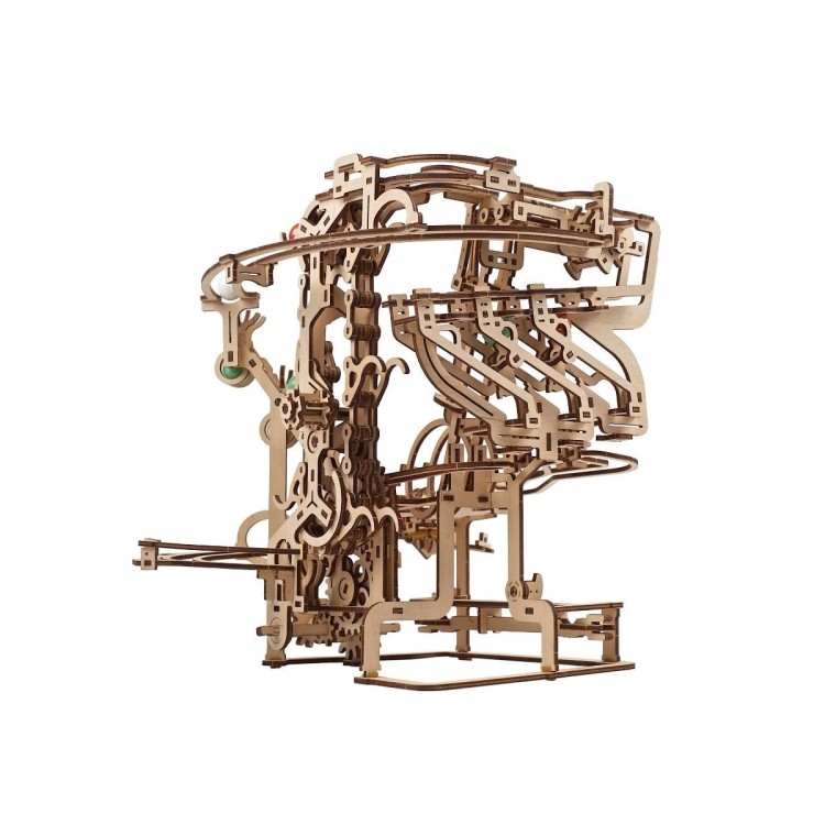 Circuit A Billes Avec Elevateur - Puzzle 3D Mécanique en Bois