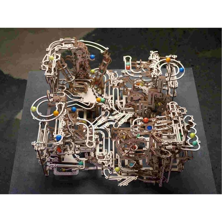 Circuit A Billes Avec Gradins 315Pcs - Puzzle 3D Mécanique en Bois
