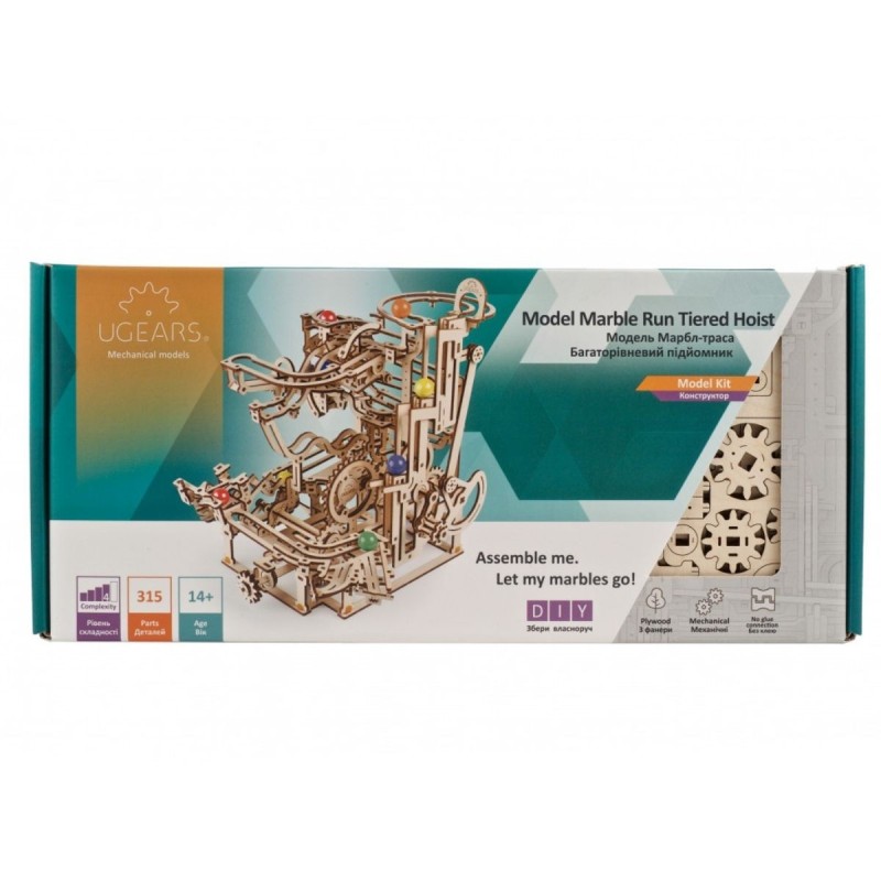 Circuit A Billes Avec Gradins 315Pcs - Puzzle 3D Mécanique en Bois