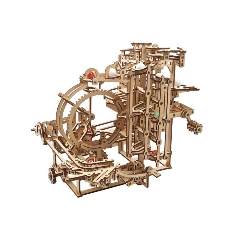Circuit A Billes Escalier 3 Niveaux - Puzzle 3D Mécanique en Bois