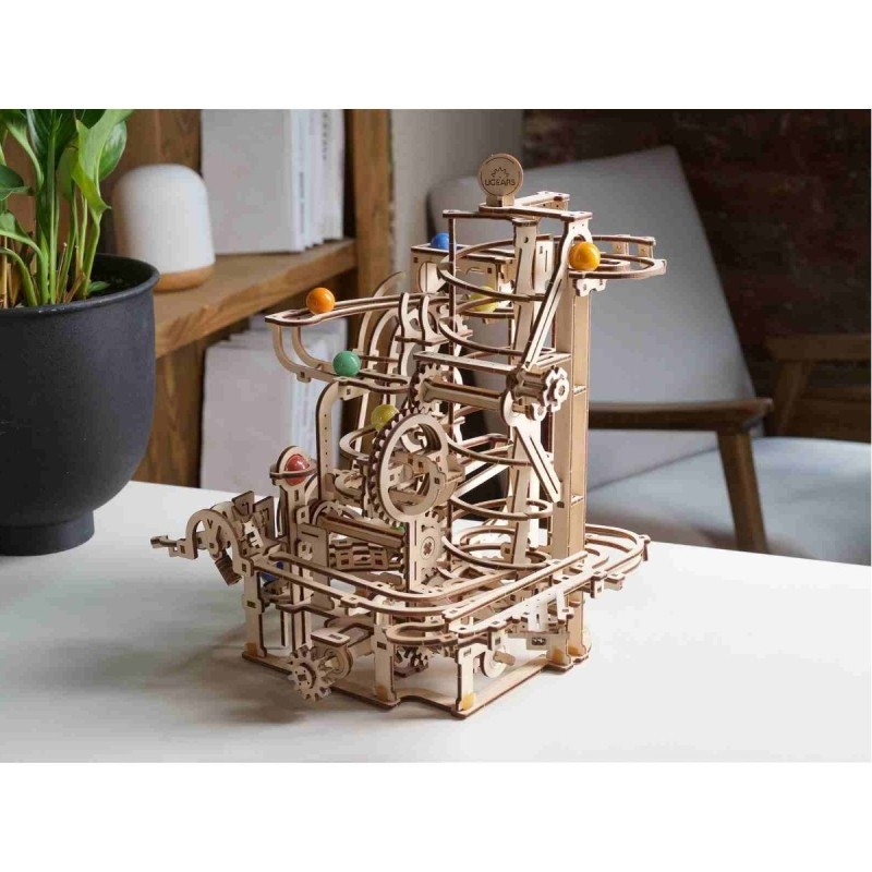 Circuit A Billes Spiral Hoist 266Pcs - Puzzle 3D Mécanique en Bois