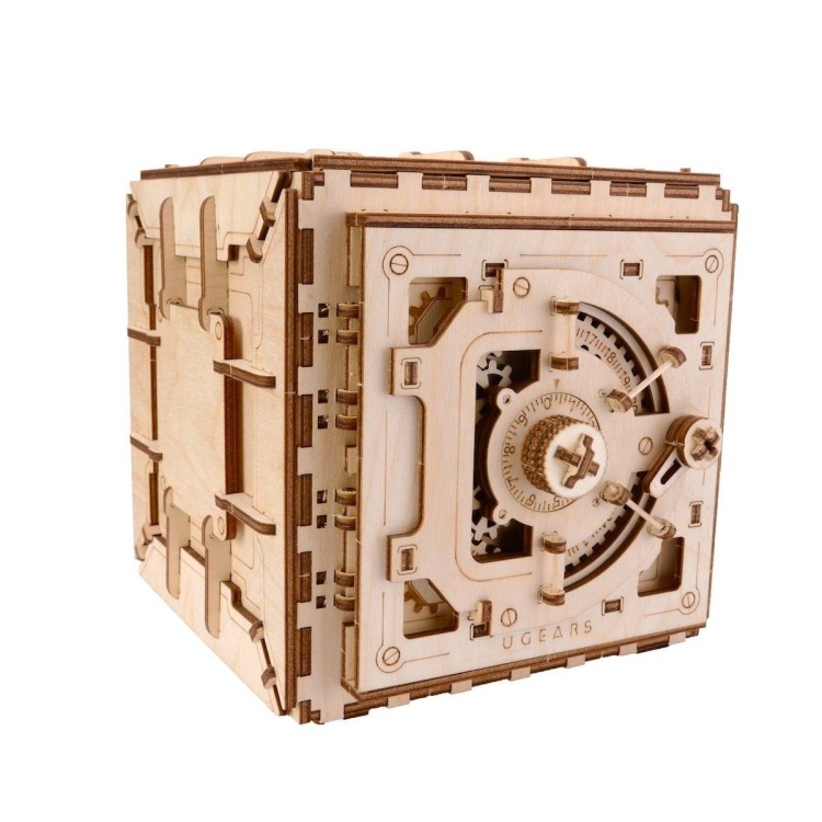 ugears coffre fort a combinaison maquette mecanique 3d maquette bois puzzle 3d