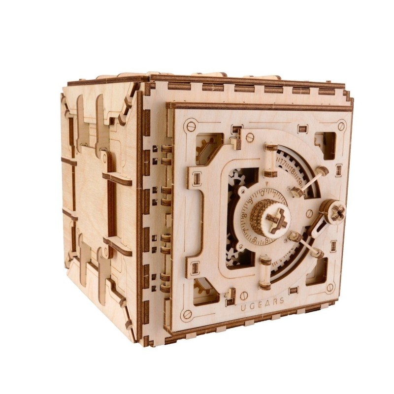 ugears coffre fort a combinaison maquette mecanique 3d maquette bois puzzle 3d