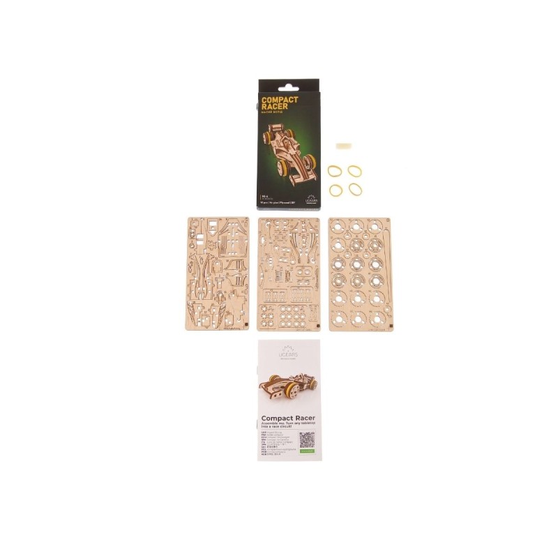 Compact Racer 90Pcs - Puzzle 3D Mécanique en Bois