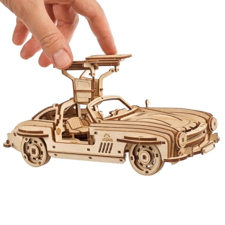 Coupe Sport Portes Papillon 262Pcs - Puzzle 3D Mécanique en Bois