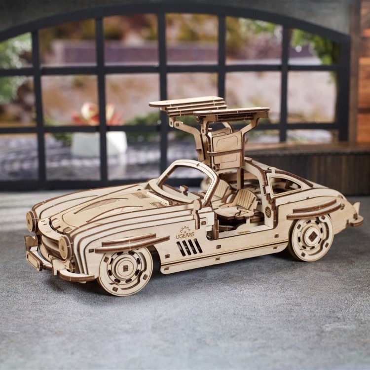 Coupe Sport Portes Papillon 262Pcs - Puzzle 3D Mécanique en Bois