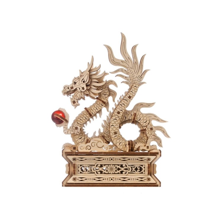 Dragon De La Chance 141Pcs - Puzzle 3D Mécanique en Bois