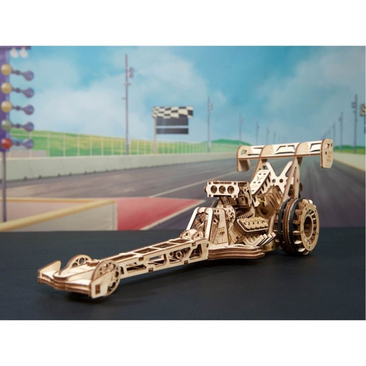 Dragster Top Fuel 321Pcs - Puzzle 3D Mécanique en Bois