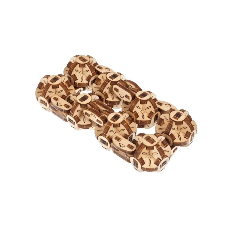 Flexi-Cube 2.0 144Pcs - Puzzle 3D Mécanique en Bois