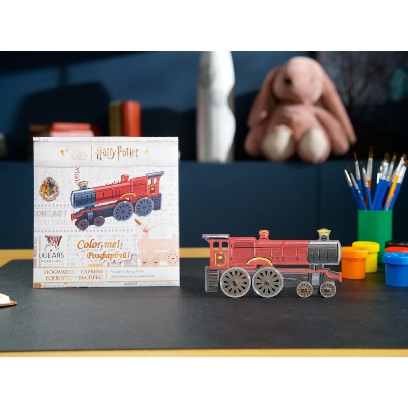 Harry Potter Coloring Le Poudlard Express 13Pcs - Puzzle 3D Mécanique en Bois