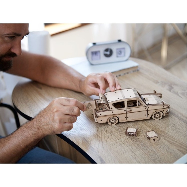 Harry Potter Ford Anglia Volante Des Weasley - Puzzle 3D Mécanique en Bois