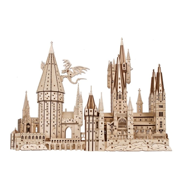 ugears harry potter le chateau de poudlard 340pcs puzzle 3d mecanique en bois maquette bois puzzle 3d