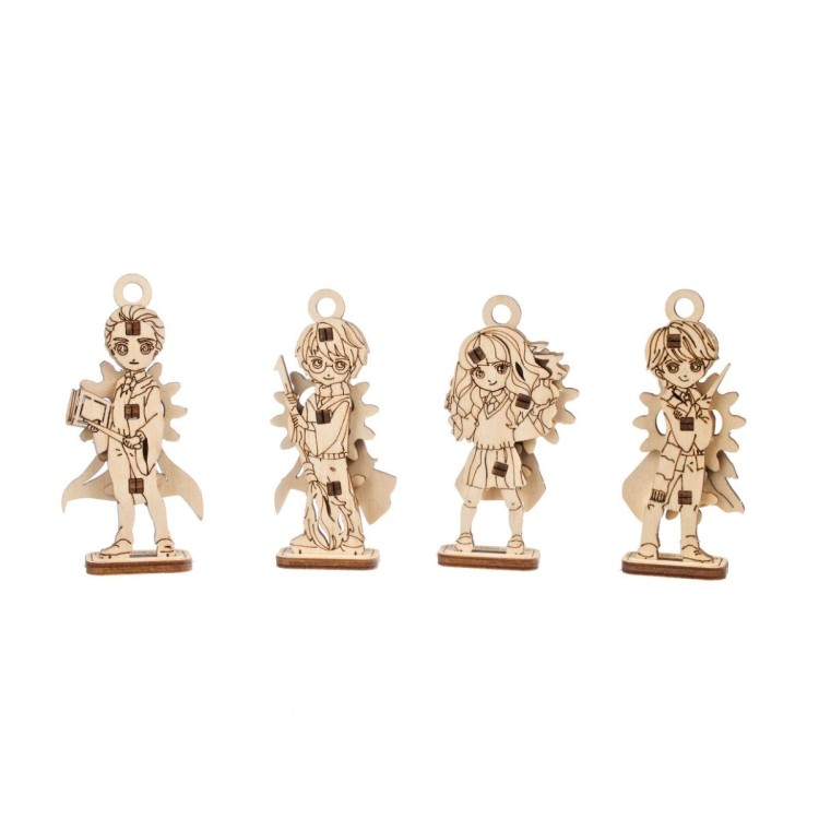 ugears harry potter les etudiants de poudlard 31pcs puzzle 3d mecanique en bois maquette bois puzzle 3d