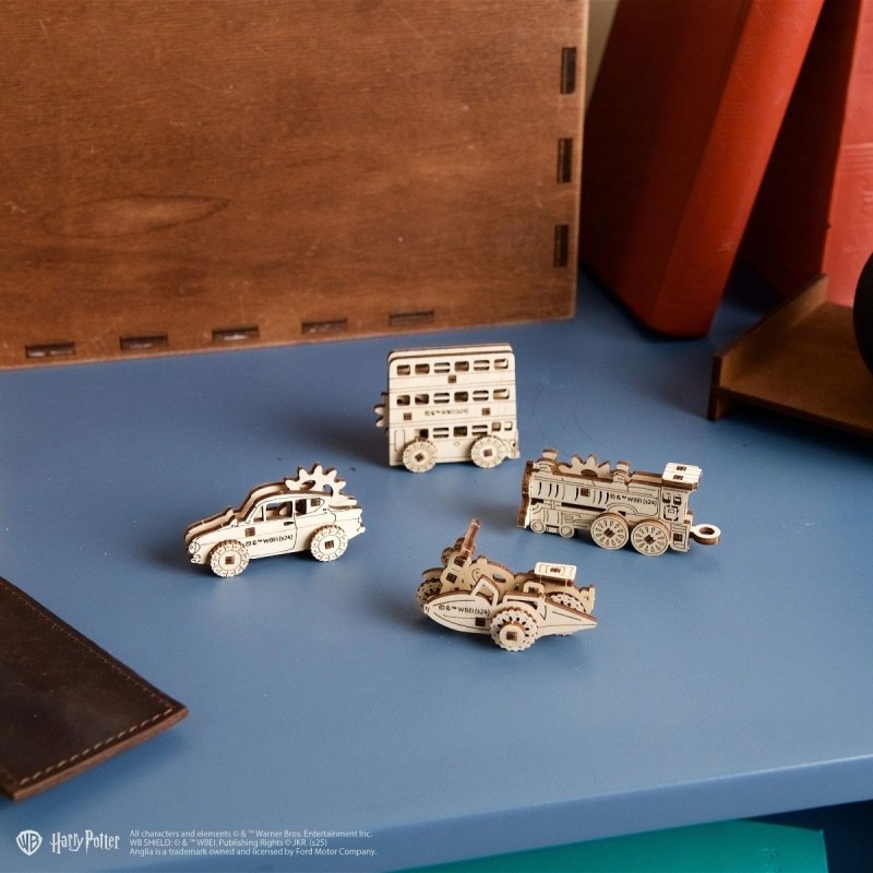 Harry Potter Vehicules Magiques 61Pcs - Puzzle 3D Mécanique en Bois