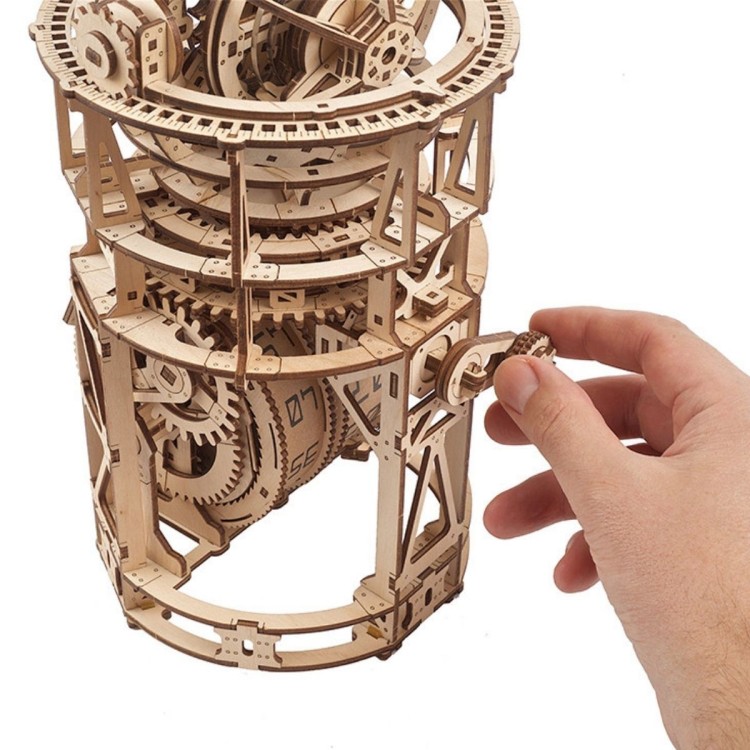 Horloge De Table Sky Watcher Tourbillon - Puzzle 3D Mécanique en Bois