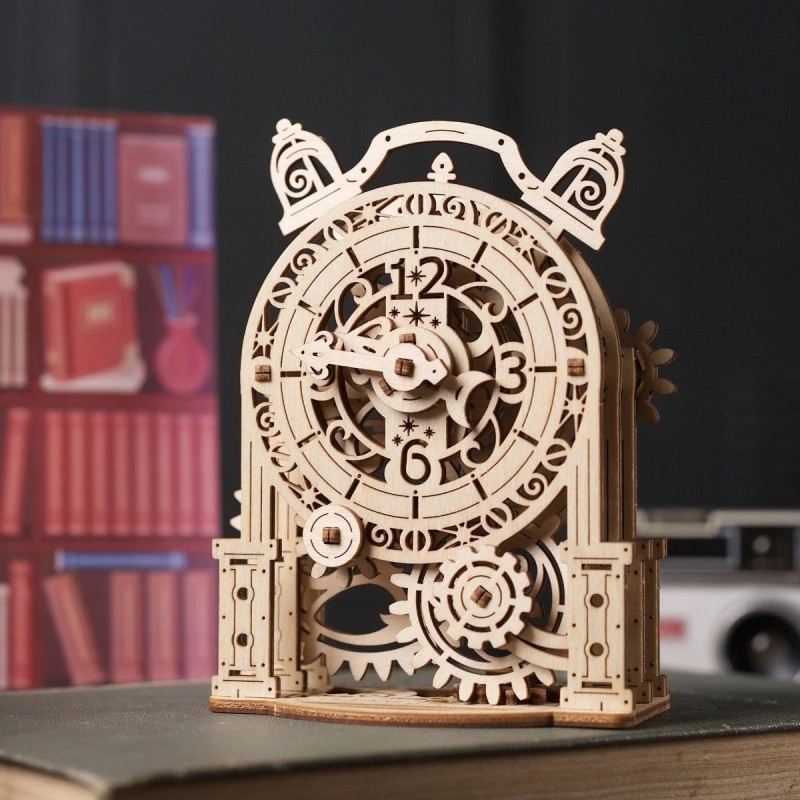 Horloge Vintage 43Pcs - Puzzle 3D Mécanique en Bois
