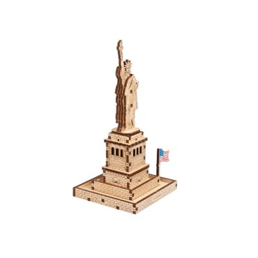 ugears la statue de la liberte 46pcs puzzle 3d mecanique en bois maquette bois puzzle 3d