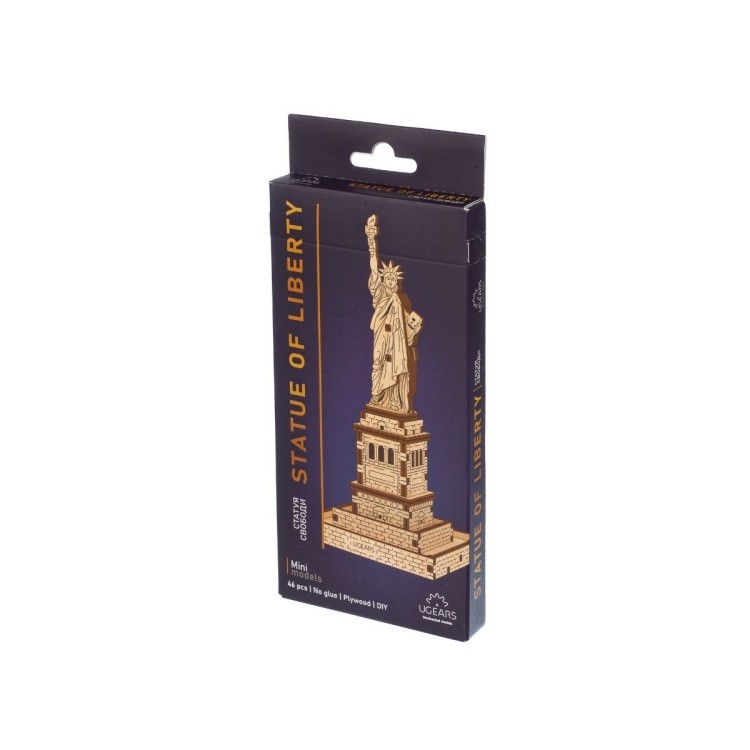 La Statue De La Liberte 46Pcs - Puzzle 3D Mécanique en Bois