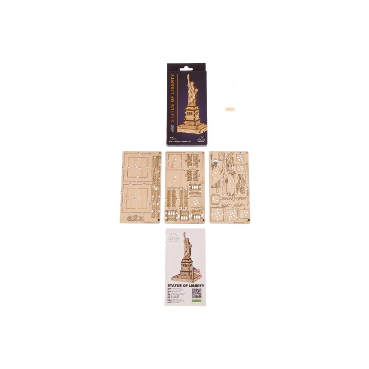 La Statue De La Liberte 46Pcs - Puzzle 3D Mécanique en Bois