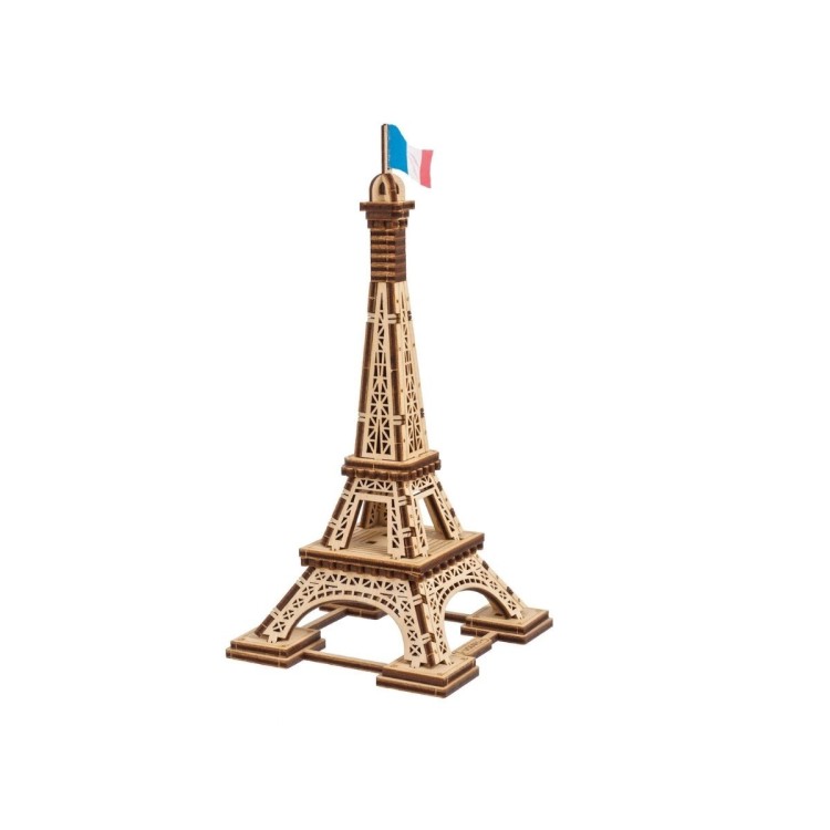 ugears la tour de paris 50pcs puzzle 3d mecanique en bois maquette bois puzzle 3d