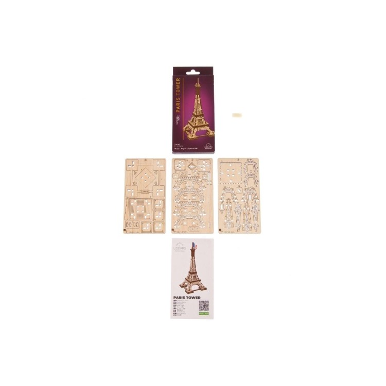 La Tour De Paris 50Pcs - Puzzle 3D Mécanique en Bois