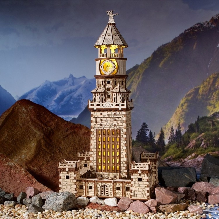 Le Phare D'alexandrie 340Pcs - Puzzle 3D Mécanique en Bois