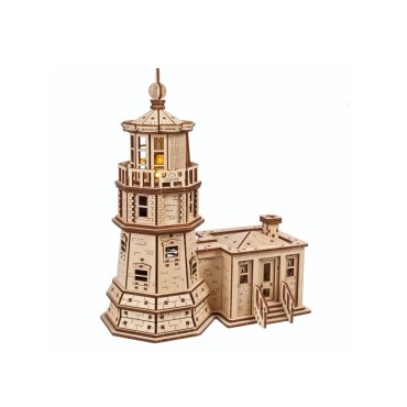 ugears le phare de split rock 295pcs puzzle 3d mecanique en bois maquette bois puzzle 3d