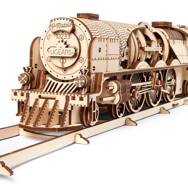 Locomotive V-Express avec Tender - Maquette Mécanique de Train à Vapeur