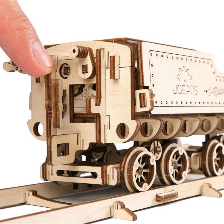 Locomotive V-Express avec Tender - Maquette Mécanique de Train à Vapeur