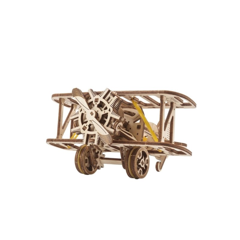 Mini Biplan 84Pcs - Puzzle 3D Mécanique en Bois