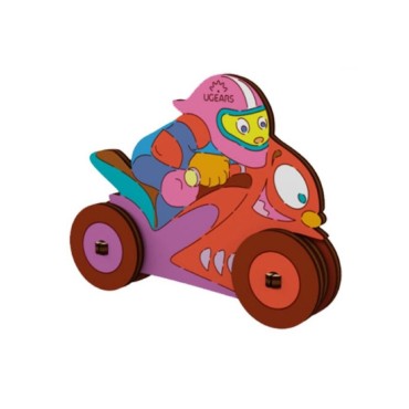 Motociclista colorazione ugears - Model Motorcycle Wood da 5 anni