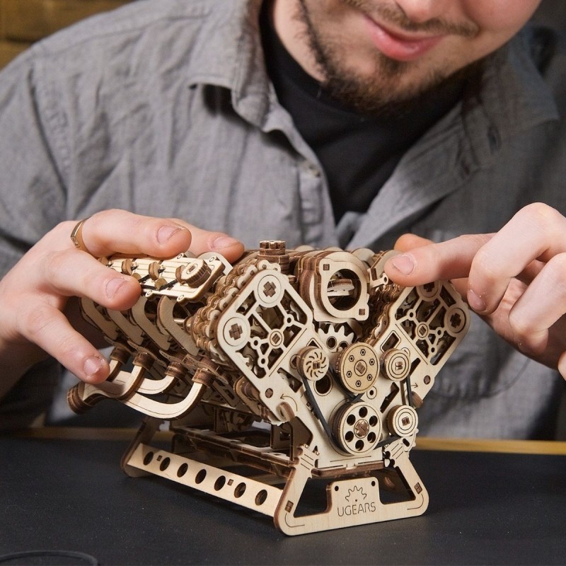 Moteur V8 776Pcs - Puzzle 3D Mécanique en Bois