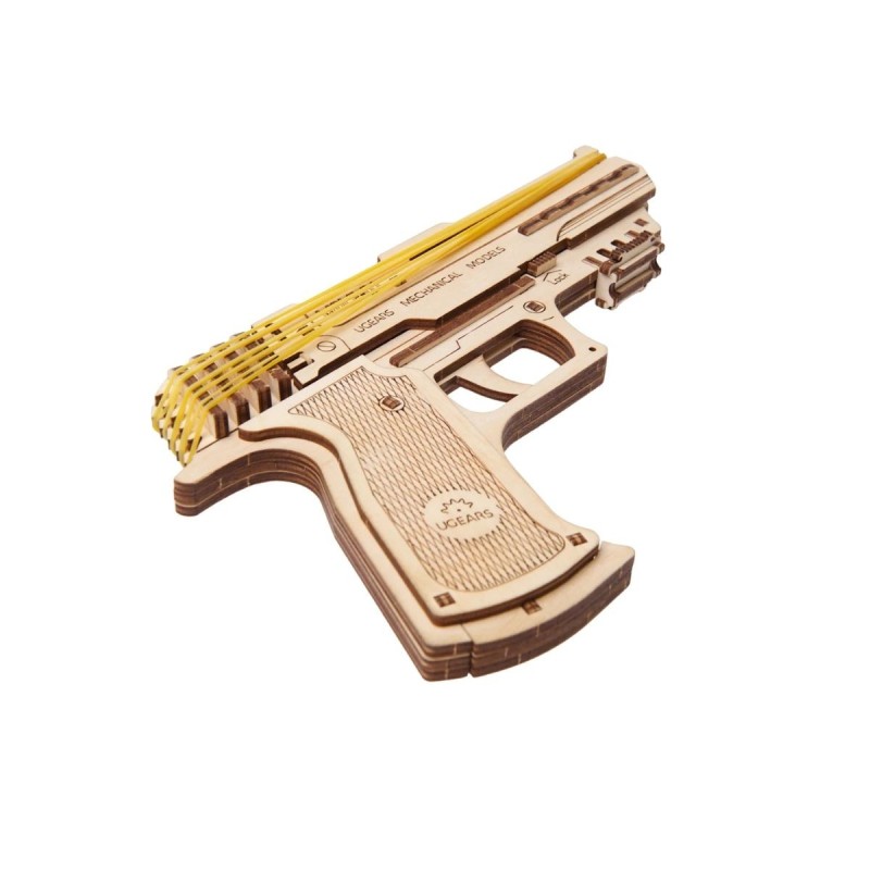 Pistolet Wolf-01 - Puzzle 3D Mécanique Lance-Élastiques