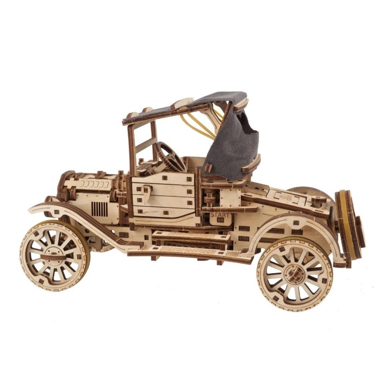 Retro Car Ugr-T 337Pcs - Puzzle 3D Mécanique en Bois