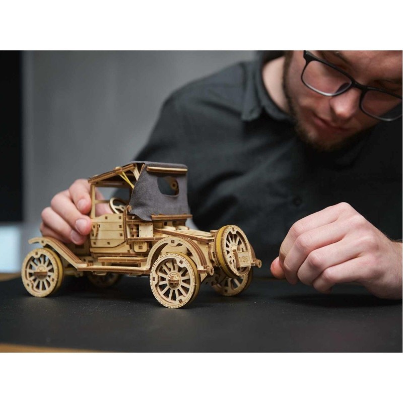 Retro Car Ugr-T 337Pcs - Puzzle 3D Mécanique en Bois