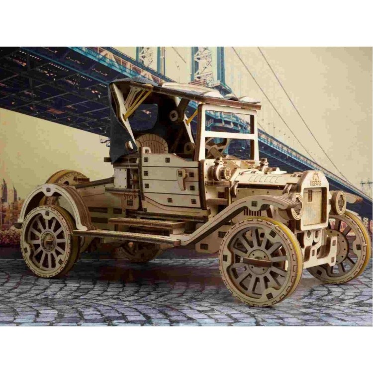 Retro Car Ugr-T 337Pcs - Puzzle 3D Mécanique en Bois