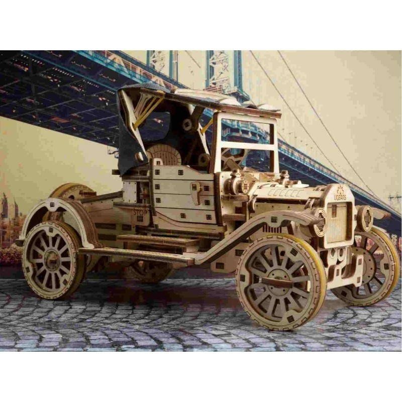 Retro Car Ugr-T 337Pcs - Puzzle 3D Mécanique en Bois
